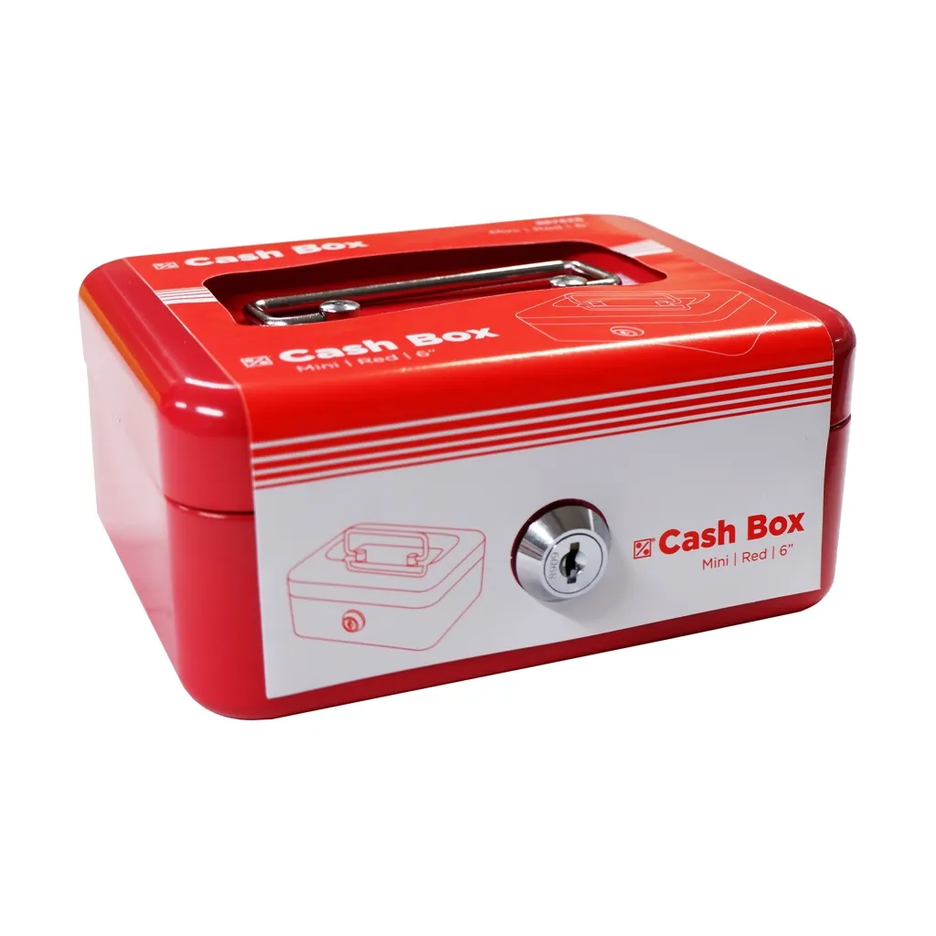 Best Buy Cash Box 8878xs Mini Red 46.5x27.5x34.5cm Key Lock with 2 Keys - Home & Office Essentials