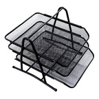 Best Buy Desk Tray BB-3L-BLK Black 3 Layer Mesh Foldable - Desk Sorters & Trays