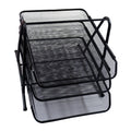 Best Buy Desk Tray BB-3L-BLK Black 3 Layer Mesh Foldable - Desk Sorters & Trays