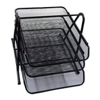 Best Buy Desk Tray BB-3L-BLK Black 3 Layer Mesh Foldable - Desk Sorters & Trays