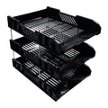 Best Buy Desk Tray BB-P3L-BLK Black 3 Layer Plastic Foldable - Desk Sorters & Trays