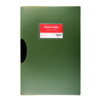 Best Buy Folder Plastic ZS-P214L Long Pull Clip with Name Card Holder, Green