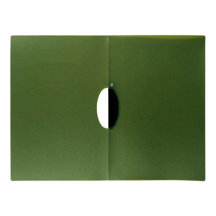 Best Buy Folder Plastic ZS-P214L Long Pull Clip with Name Card Holder, Green