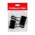 Best Buy Clip Foldback 41mm 1.62Inch 2's Black Soft Grip - Filing Supplies