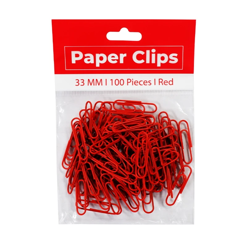 Best Buy Clip Paper 33mm 100's Red Vinyl - School & Office Supplies