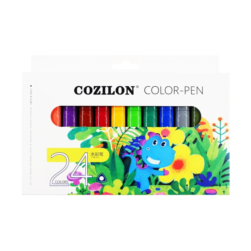 Cozilon Coloring Pen 8-S-621-24 24 Colors 9.4mm Tip - Arts & Crafts Supplies