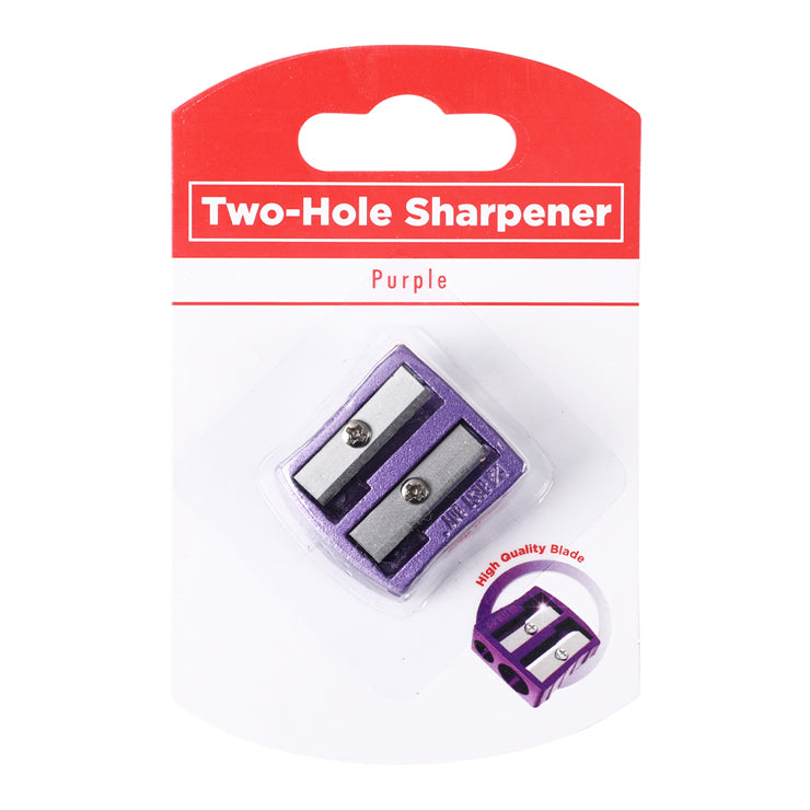 Best Buy Two-Hole Sharpener Colored Metal KR971867-P, Purple - School & Office Supplies