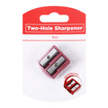 Best Buy Two-Hole Sharpener Colored Metal KR971867-R, Red - School & Office Supplies