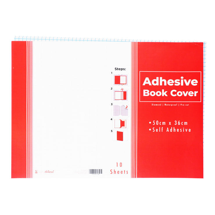 Best Buy Book Cover CPP Self- Adhesive Pre-Cut Diamond Clear 50x36cm 0.08mm 10 Sheets D05