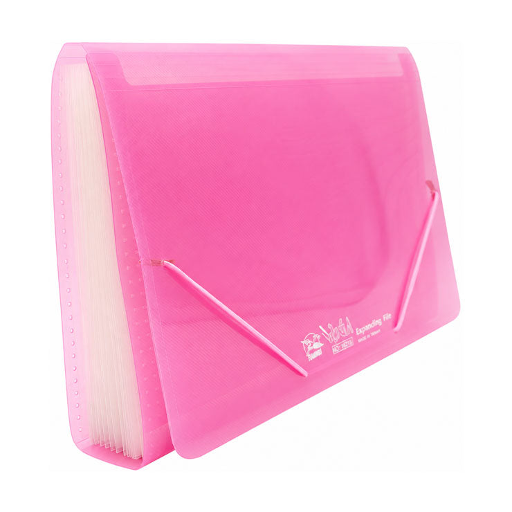 Flamingo Expanding File 23090 4401Z Pink A4 13 Pockets Riga