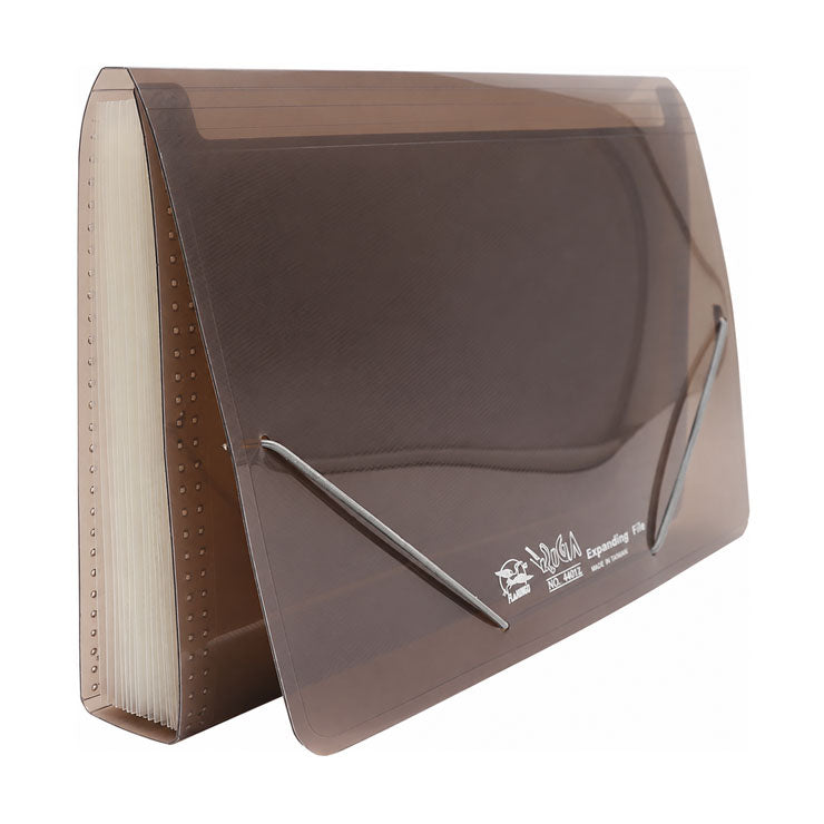 Flamingo Expanding File 23091 4401Z Smoke A4 13 Pockets Riga