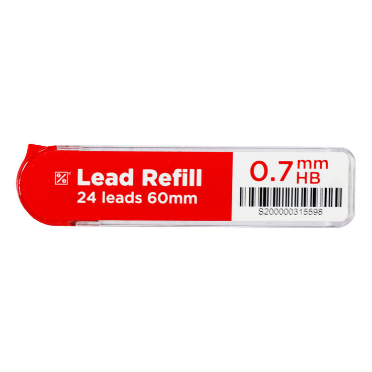 Best Buy Pencil Lead Refill 24's HB 60mm 0.7mm Red SY402310004B