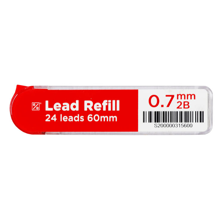 Best Buy Pencil Lead Refill 24's 2B 60mm 0.7mm Red SY402310004D