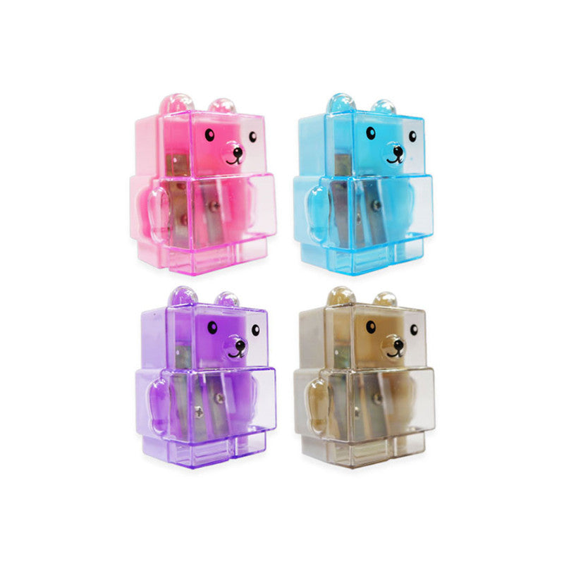 Two-Hole Sharpener Bear-1 Transparent No. 10 (color may vary)