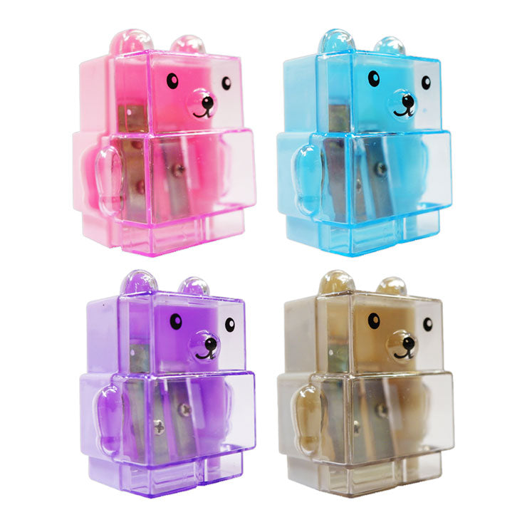 Two-Hole Sharpener Bear-1 Transparent No. 10 (color may vary)