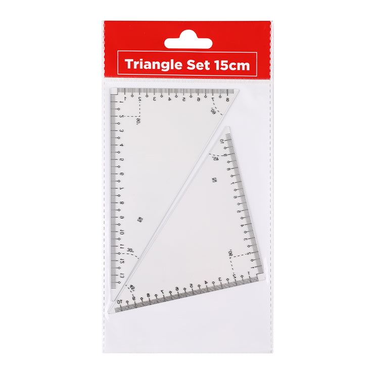 Best Buy Triangle Set Clear 15cm 30x60/45x90 2's - School & Office Supplies