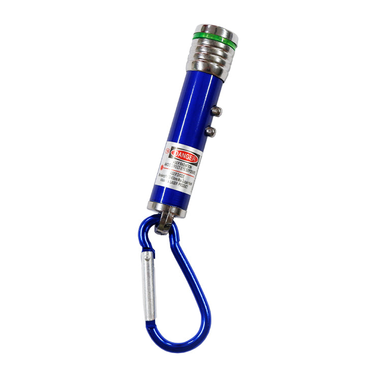 Flashlight Blue 3In1 Led With Keychain - Flashlights