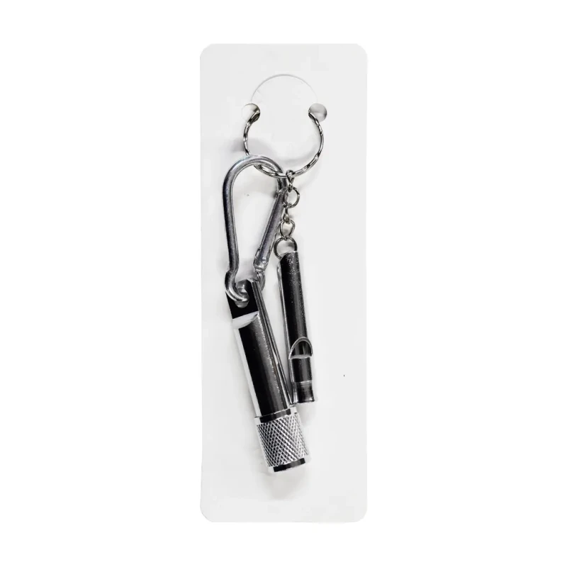 Best Buy Flashlight Silver with Whistle & Keychain - Home & Office Essentials