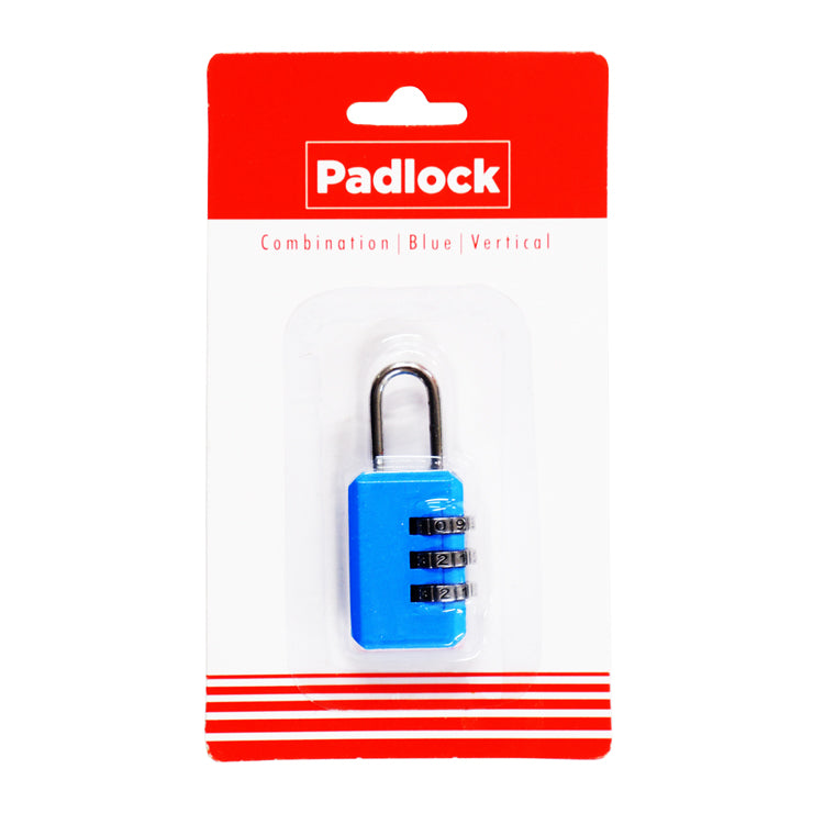Best Buy Padlock BB-C201B, Blue Combination - School & Office Supplies