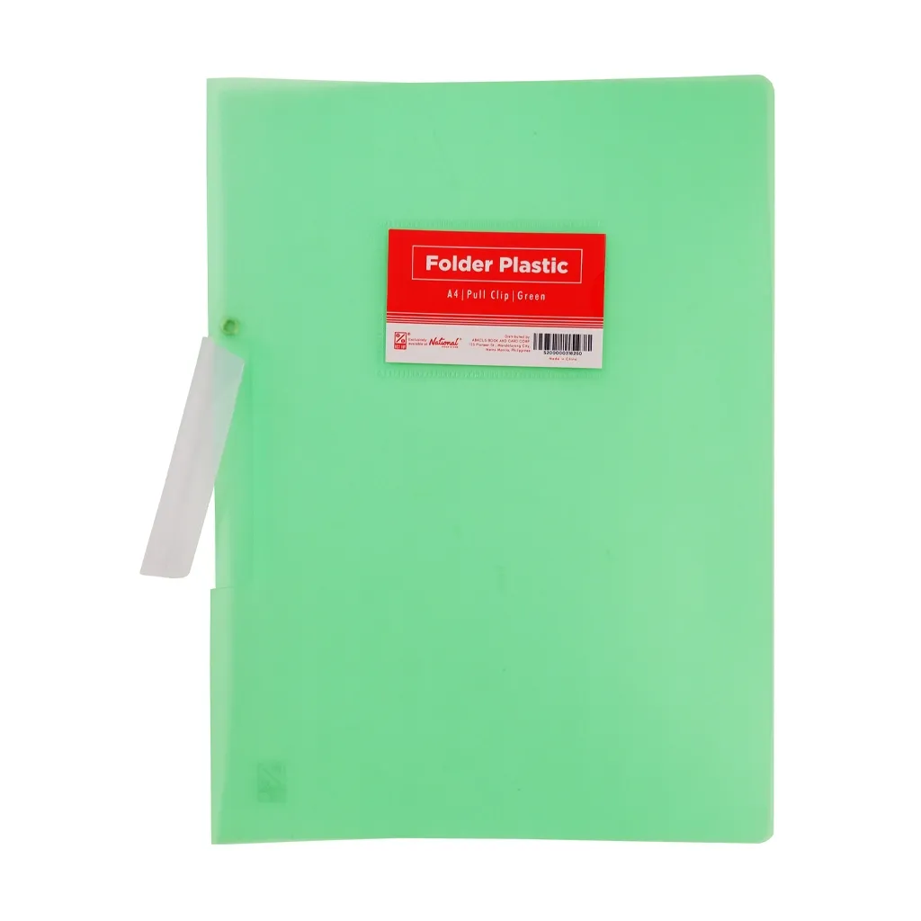 Best Buy Folder Plastic Zs-370S Green A4 Pull Clip Transparent - Filing Supplies