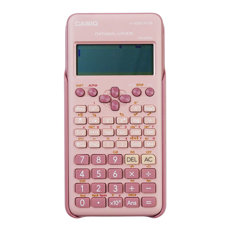 Casio Scientific Calculator FX-82ES Pink Plus-2 252 Functions 10+2 Digits - School Equipment