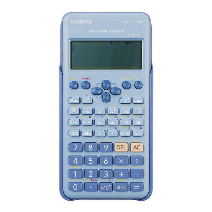 Casio Scientific Calculator FX-82ES Blue Plus-2 252 Functions 10+2 Digits - School Equipment