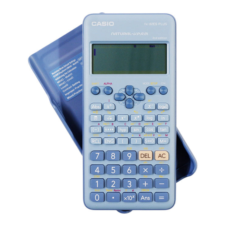 Casio Scientific Calculator FX-82ES Blue Plus-2 252 Functions 10+2 Digits - School Equipment