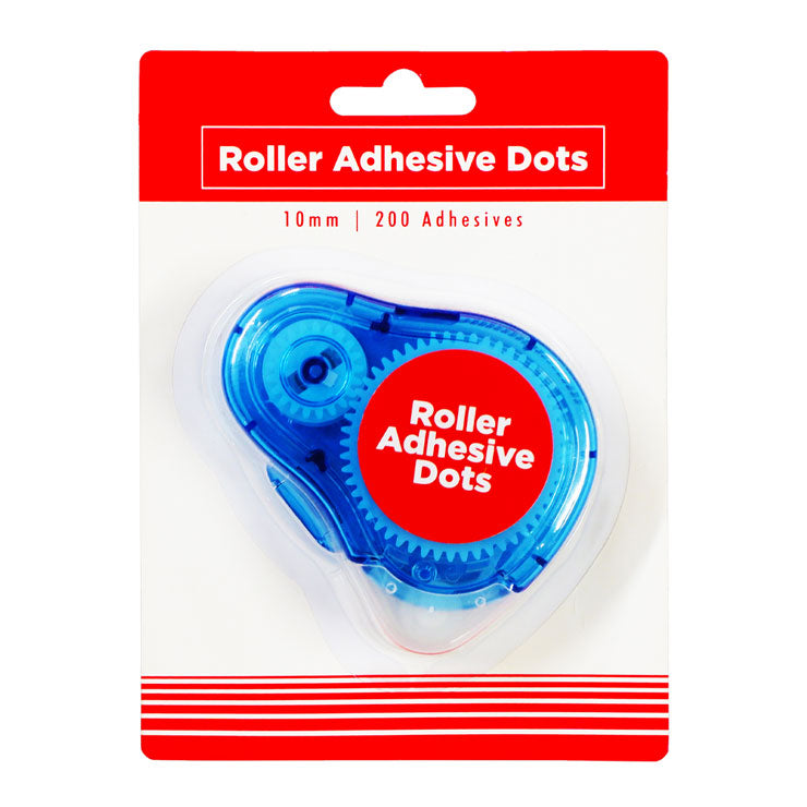 Best Buy Roller Adhesive 200 Permanent Dots Transparent Clear 10mm 3/8 inches Blue - School & Office