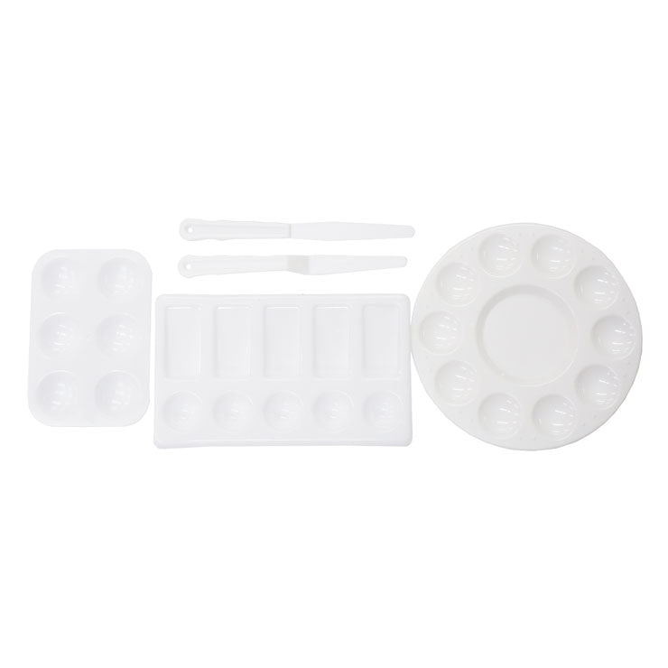Best Buy Paint Palette Set Of 5 Plastic Palette - Arts & Crafts Supplies - Lowest Price