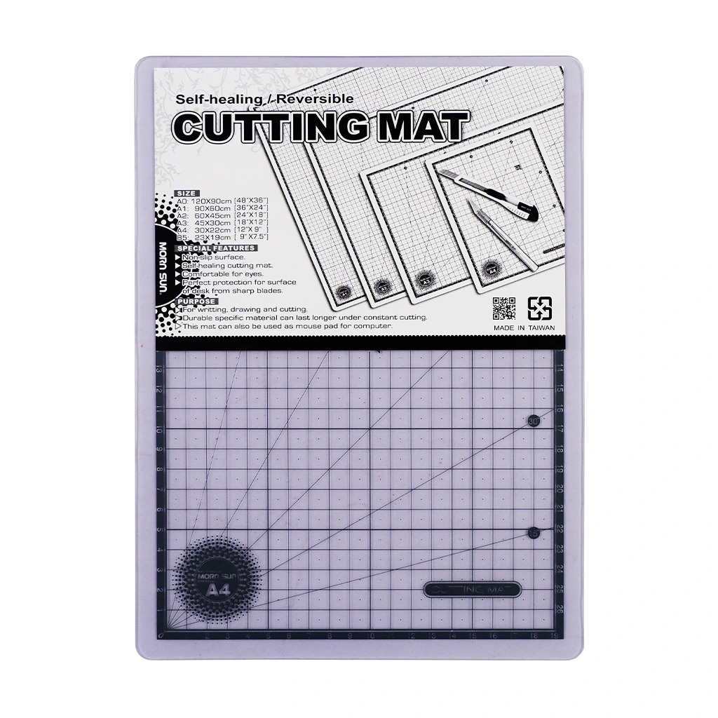 Morn Sun Cutting Mat Transparent A4-30x22cm Gray 27204 - Arts & Crafts Supplies