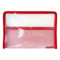 Seagull Plastic Envelope ZA401 A4 Red Mesh Divider Zipper - Files & Folders