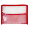 Seagull Plastic Envelope ZB501 B5 Red Mesh Divider Zipper - Files & Folders