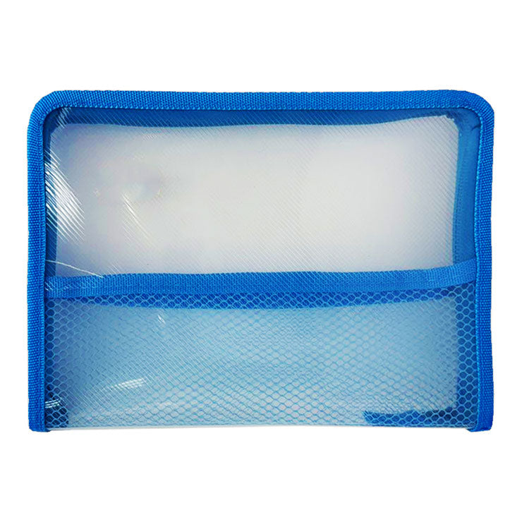 Seagull Plastic Envelope ZA501 A5 Light Blue Mesh Zipper - Files & Folders