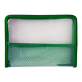 Seagull Plastic Envelope ZA501 A5 Green Mesh Divider ZipperFiles & Folders