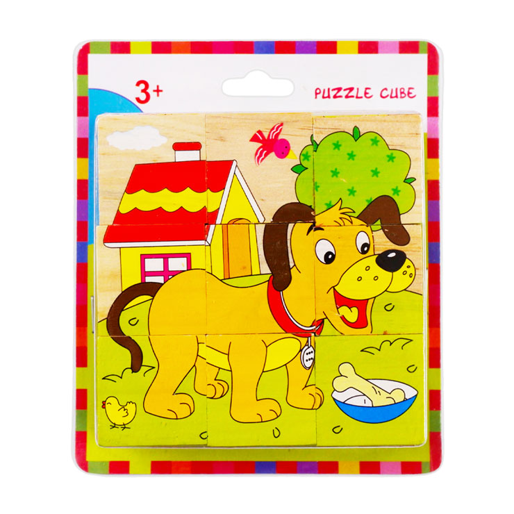 Wooden Cube Puzzle Animal - Puzzles
