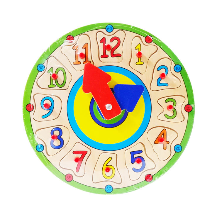 Wooden Clock 22cm - Puzzles