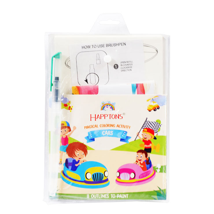 Happtons Magical Coloring Activity Kit, Cars - Coloring Set