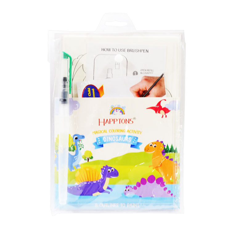 Happtons Magical Coloring Activity Kit, Dinosaurs - Coloring Set