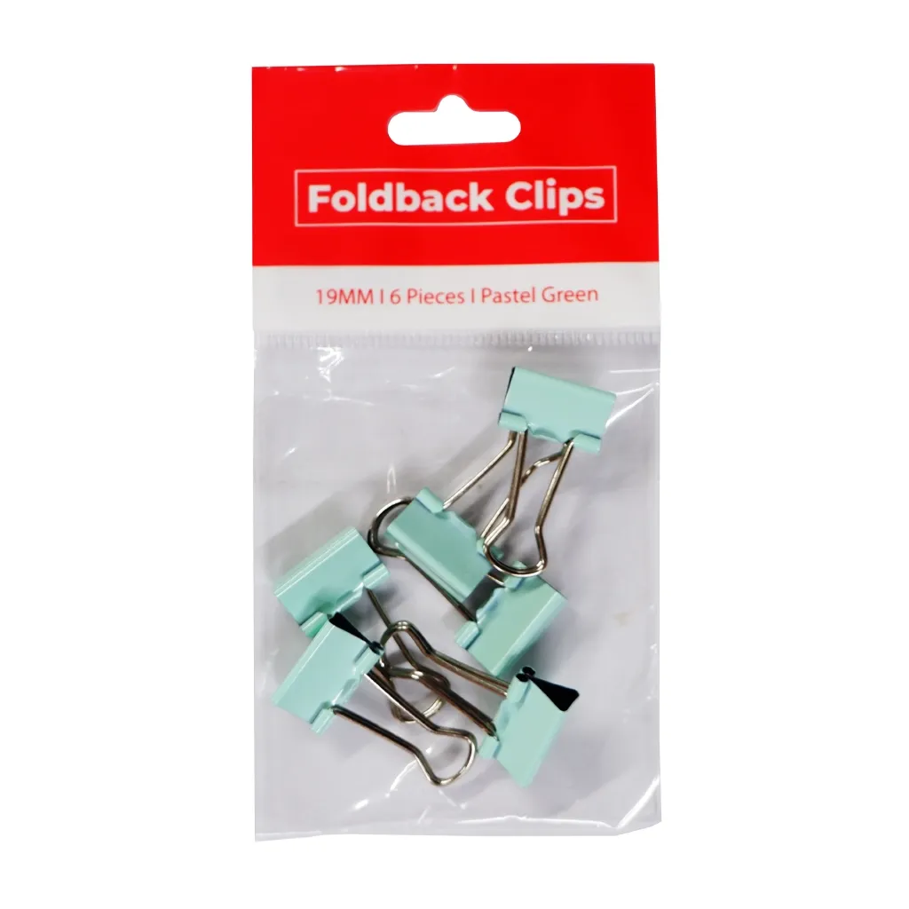 Best Buy Clip Foldback Green 6's 0.75in (19mm) Pastel - Filing Supplies