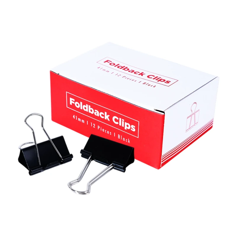 Best Buy Clip Foldback 5302, 1.62In (41mm) 12's Black - Clips