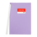 Best Buy Folder Plastic Long Macaron Color Slide Built-In Name Card Holder ZS-324ALM, Violet