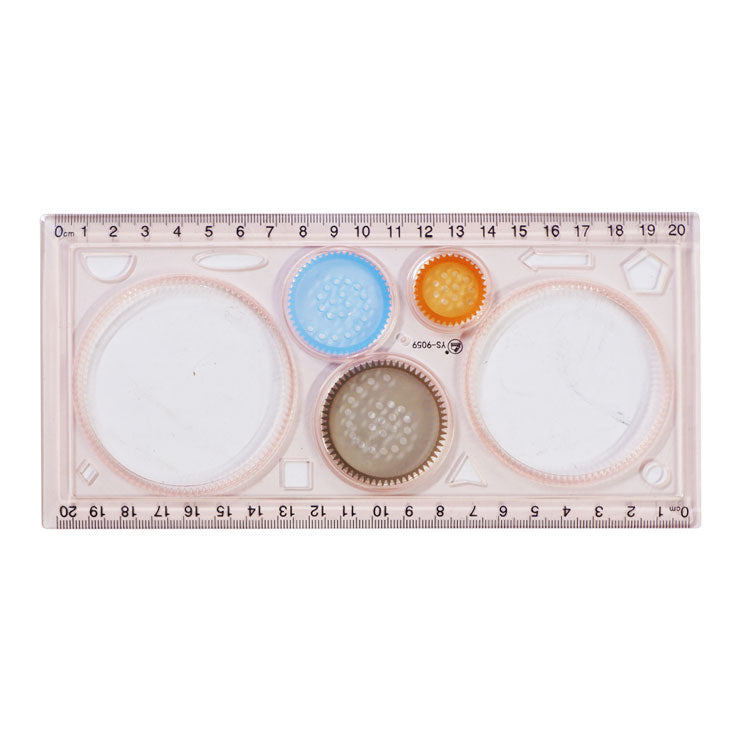 Circular Template Colored Transparent 9059 (color may vary)