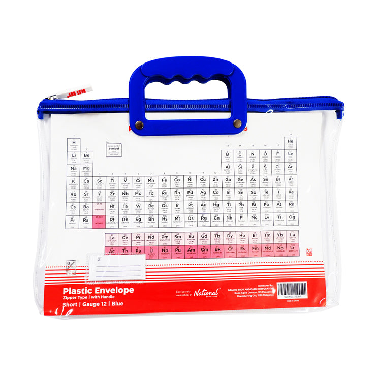Best Buy Plastic Envelope With Handle And Zipper Short DW0304-Sb, Clear Blue - School Supplies
