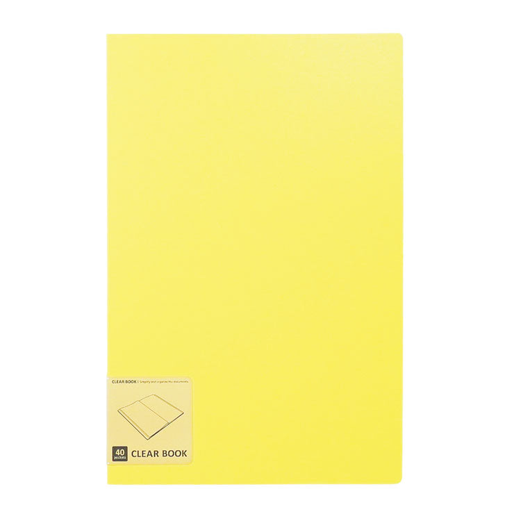 Lihit Lab Clearbook Fixed Long 40 sheets N-5001FC, Yellow - School & Office Supplies - Filing