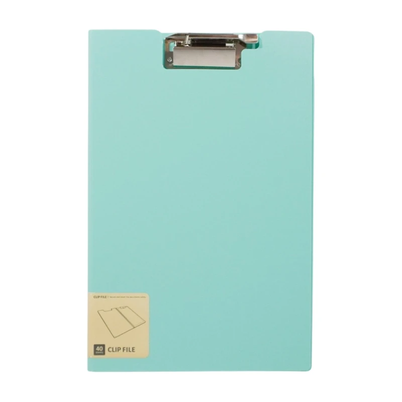 Lihit Lab Folder Punchless Top Clip Long F-5035FC, Pale Blue - School & Office Supplies - Filing