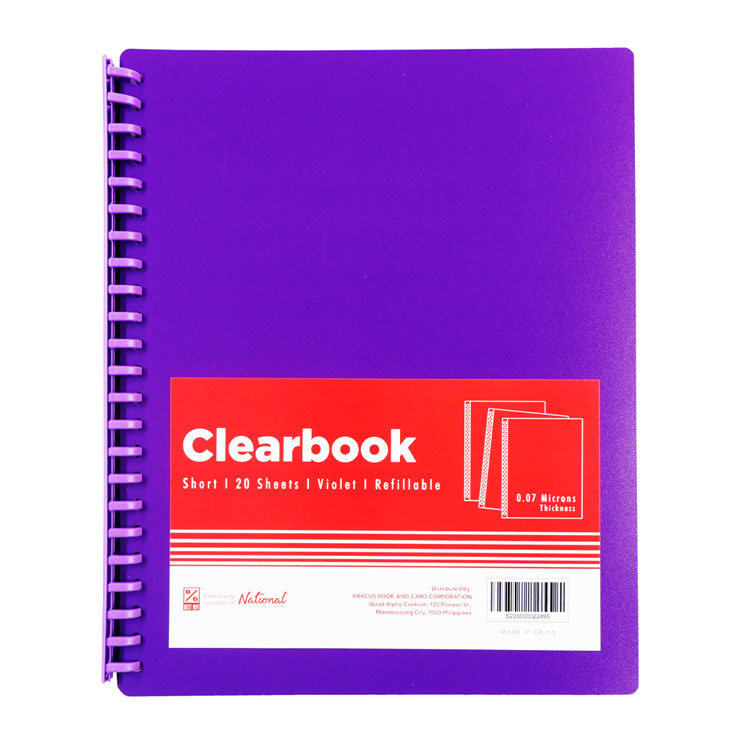 Best Buy Clearbook Refillable CL20SVL Short Violet 20 Sheets 23 Holes 0.07 Microns