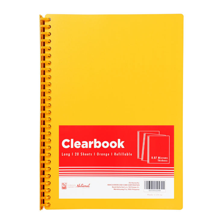 Best Buy Clearbook Refillable CL20LOR Long Orange 20 Sheets 27 Holes 0.07 Microns - Lowest Price