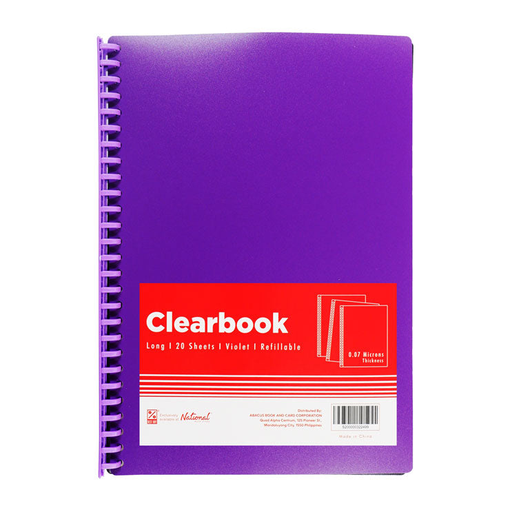 Best Buy Clearbook Refillable CL20LVL Long Violet 20 Sheets 27 Holes 0.07 Microns - Lowest Price