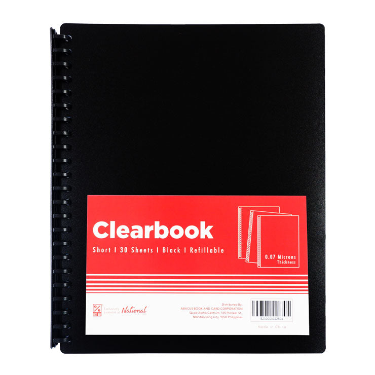 Best Buy Clearbook Refillable CL30SBK Short Black 30 Sheets 23 Holes 0.07 Microns