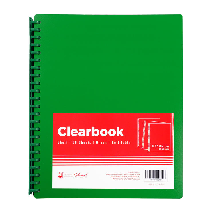Best Buy Clearbook Refillable CL30SGR Short Green 30 Sheets 23 Holes 0.07 Microns